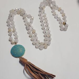 A Marie Beaded Tassel Necklace